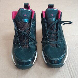 Air Jordan Women's Black Leather Athletic Shoes Size 6.5